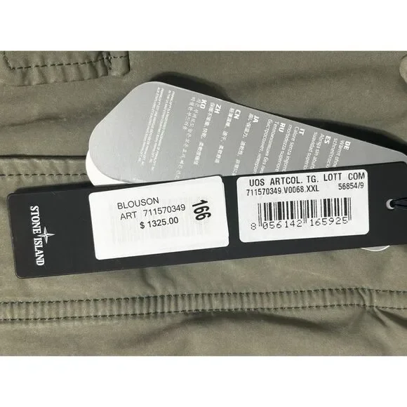 Stone Island NWT Logo Patch Mid-Length Parka in Green Size‎ XXL MSRP $1325